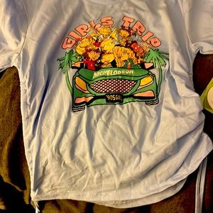 A blue Nickelodeon, short sleeve shirt